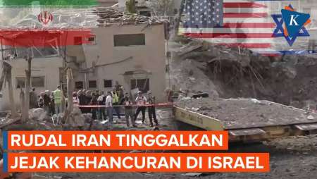 Rudal Iran Hantam Israel Tengah, Rumah Hancur Dan Lubang Besar Menganga