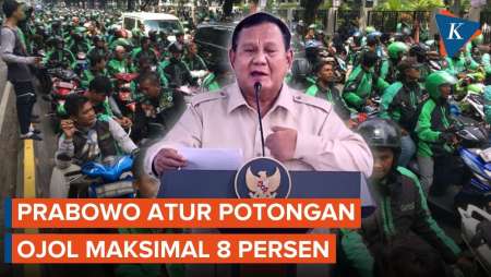 Prabowo Teken Perpres Ojol, Potongan Aplikator Maksimal 8 Persen!