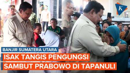 Potret Prabowo Disambut Isak Tangis Korban Banjir Di Tapanuli Tengah