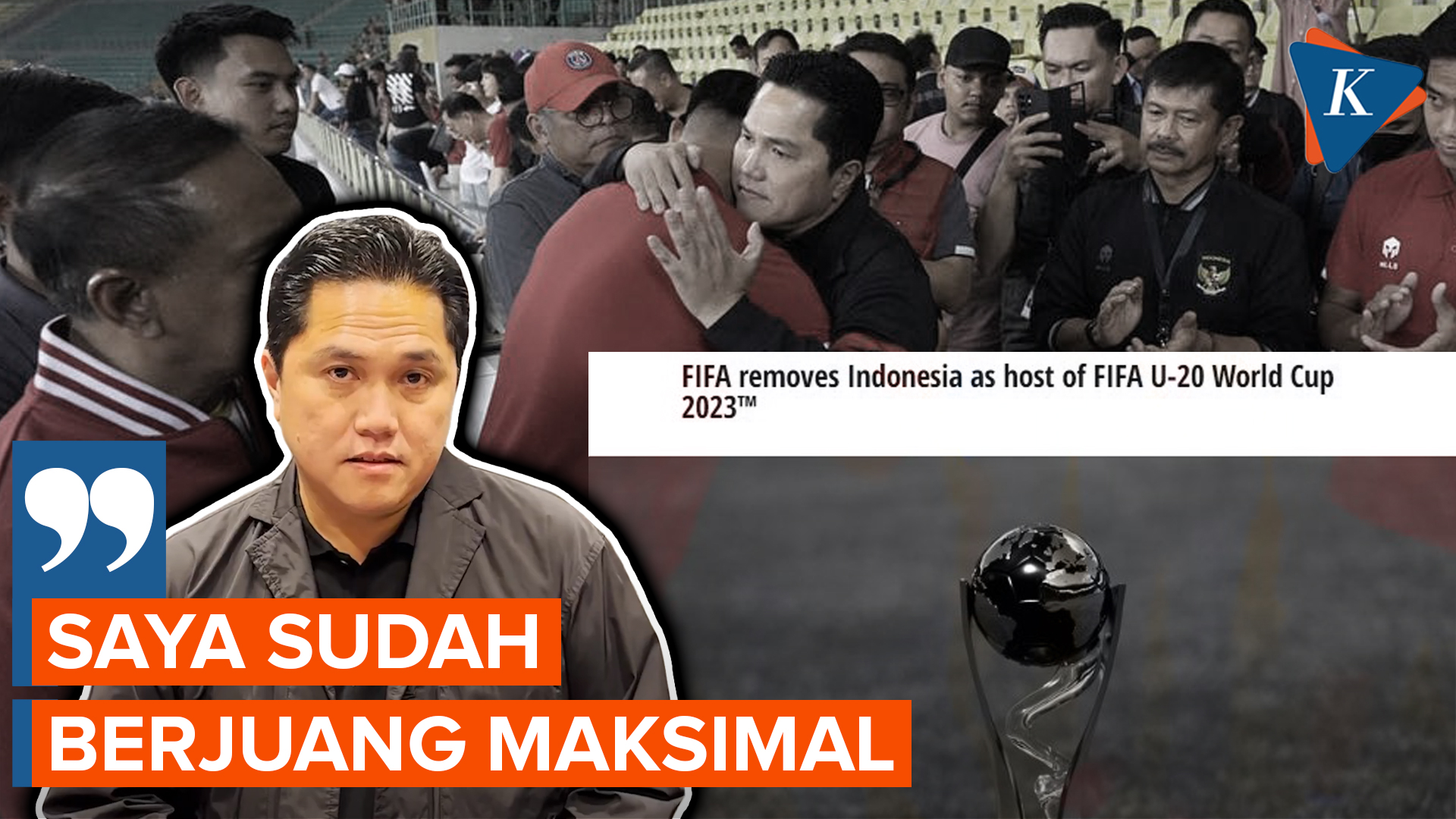 Erick Thohir Terima Keputusan FIFA Copot Indonesia dari Tuan Rumah Piala Dunia U20