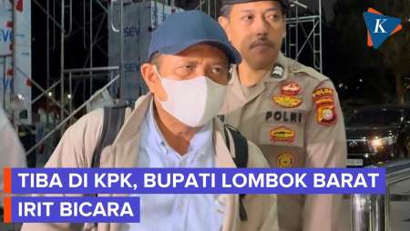 Momen Bupati Lombok Barat Lalu Ahmad Zaini Tiba di KPK, Bungkam Usai Terjaring OTT