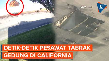 Detik-detik Pesawat Tabrak Gedung di California, 2 Orang Tewas