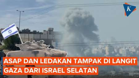 Asap Membumbung di Langit Gaza, Riuh Ledakan Terdengar di Tengah Serangan Israel