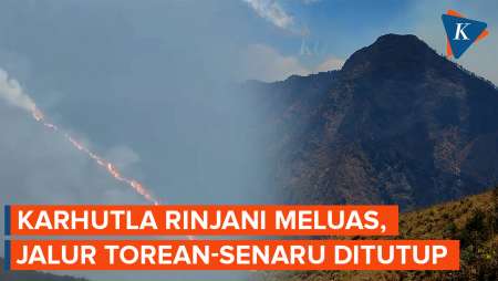 Karhutla Gunung Rinjani Meluas, Jalur Pendakian Torean Dan Senaru Ditutup
