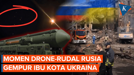 Mencekam! Detik-detik Rudal Dan Drone Rusia Gempur Ibu Kota Ukraina
