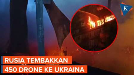 Rusia Bombardir Ukraina! Tembakkan 450 Drone dan 30 Rudal