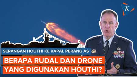 Berapa Rudal dan Drone yang Digunakan Houthi untuk Menyerang Kapal Perang AS?