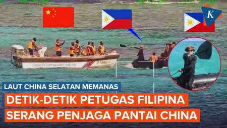 Detik-detik Petugas Filipina Serang Penjaga Pantai China, LCS Memanas