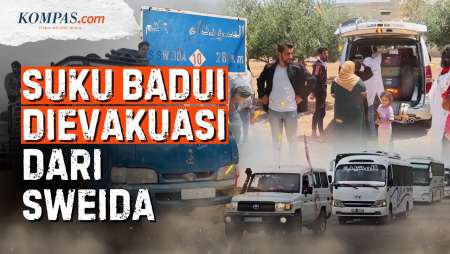 Iring-iringan Evakuasi Suku Badui dari Sweida