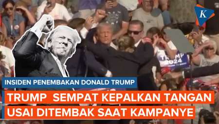 Detik-detik Trump Ditembak Saat Kampanye, Masih Sempat Kepalkan Tangan ke Udara