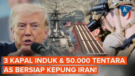 Iran Bakal Terkepung! 50.000 Tentara & 3 Kapal Induk Perkuat AS Di Timur Tengah 