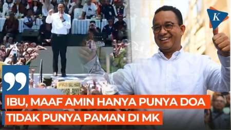 Riuh Pendukung Anies Saat Spanduk soal Pelanggaran Etik MK Dibacakan