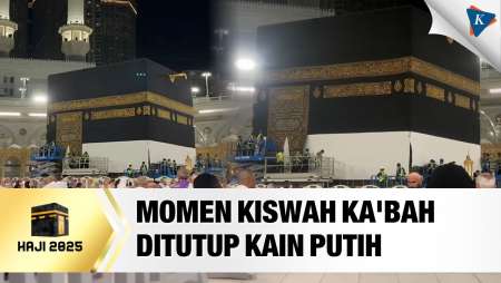 Momen Kain Putih Ka’bah Dipasang Tanda Musim Haji Tiba