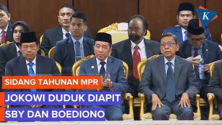 Jokowi Duduk Diapit SBY dan Boediono di Sidang Tahunan MPR 2025