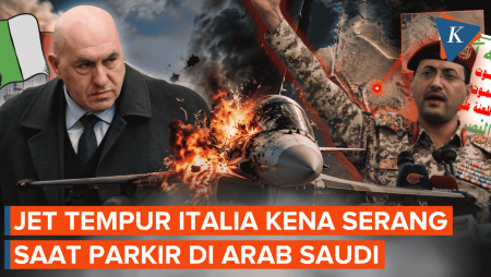 Jet Tempur F-2000 Italia Ikut Kena Serangan Saat Parkir di Pangkalan Arab Saudi