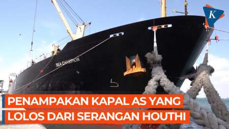 Penampakan Kapal Kargo AS yang Selamat dari Serangan Houthi di Laut Merah