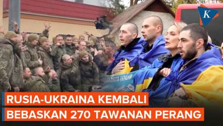 Momen Haru Tahanan Perang Rusia-Ukraina Dibebaskan
