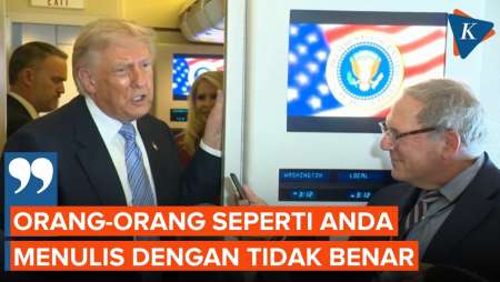 Panas! Trump Berdebat Dengan Wartawan Soal Iran Di Pesawat Kepresidenan