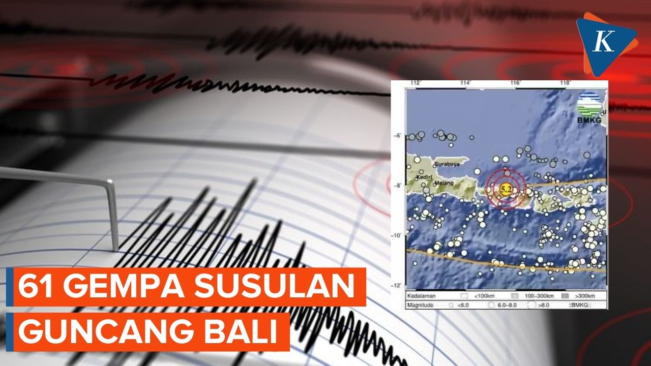 Sebanyak 61 Gempa Susulan Guncang Karangasem Bali