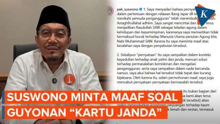 Cawagub Suswono Minta Maaf soal Guyonan 'Janda Kaya Nikahi Pemuda Pengangguran'