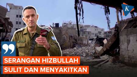 Panglima Militer Israel Akui Serangan Hizbullah Sulit dan Menyakitkan