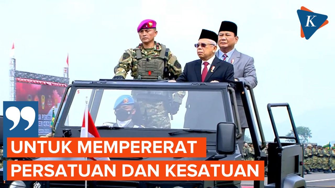 Momen Prabowo Dampingi Wapres Tetapkan 2.974 Anggota Komponen Cadangan 2022
