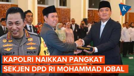 Kapolri Naikkan Pangkat Sekjen DPD RI Mohammad Iqbal Jadi Komjen