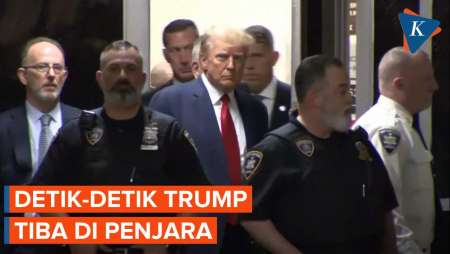 Detik-detik Trump Tiba di Penjara Fulton Georgia 