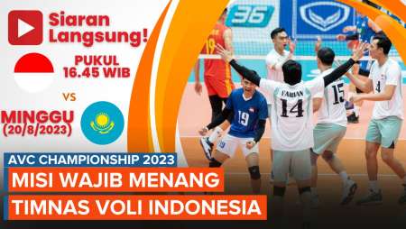 Jadwal Siaran Langsung Timnas Voli Indonesia vs Kazakhstan, Misi Wajib Menang