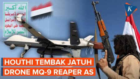 Houthi Yaman Tembak Jatuh Drone MQ-9 Reaper Milik AS