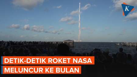 Momen Warga AS Saksikan Detik-detik Roket NASA Meluncur ke Bulan