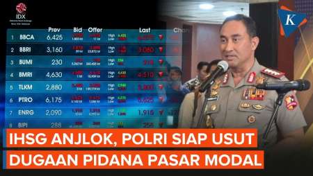 IHSG Jeblok, Kapolri Akan Usut Dugaan Pelanggaran Pasar Modal