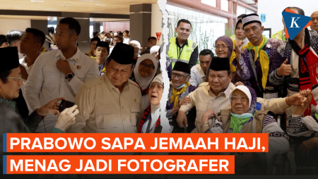 Momen Prabowo Sapa Jemaah Haji, Menag Sigap Jadi Fotografer Dadakan