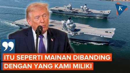 Kesal Bantuan Terlambat, Trump Ejek Kapal Induk Inggris Tak Sekelas AS