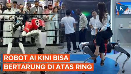 Robot China Adu Tinju di Riyadh, Bisa Menggendong Manusia