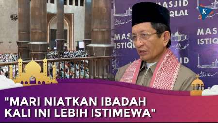 Shalat Tarawih Pertama, Imam Besar Istiqlal Ingatkan soal Niat Ibadah