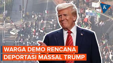 Momen Ribuan Warga Demo Rencana Deportasi Massal Trump