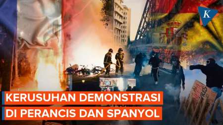 Gelombang Demo Ricuh Di Perancis Dan Spanyol: Massa Lempar Molotov, Jalanan Membara