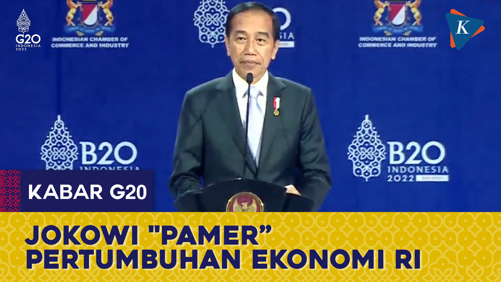 Jokowi Pamerkan Pertumbuhan Ekonomi Indonesia dalam Penutupan B20 Summit