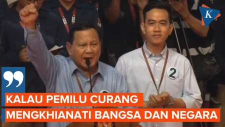 [FULL] Pidato Prabowo Usai Pengundian Nomor Urut Capres-Cawapres 2024