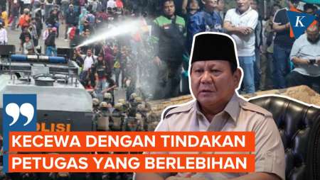 Prabowo Kecewa Tindakan Aparat dalam Demo 28 Agustus Berlebihan
