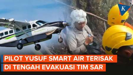 Momen Dramatis Pilot Smart Air Dievakuasi Tak Kuasa Menahan Tangis 