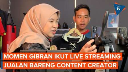 Saat Gibran Nyobain Jualan Bareng Content Creator Lewat Live Streaming