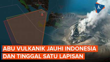 Abu Vulkanik Anak Krakatau Jauhi Indonesia, Sisa Satu Lapisan Di 15.000 Kaki