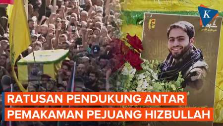 Anggota Hizbullah Tewas, Pemakamannya Diantarkan Ratusan Pendukung