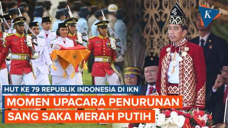 Detik-detik Upacara Penurunan Bendera Negara Sang Saka Merah Putih di IKN