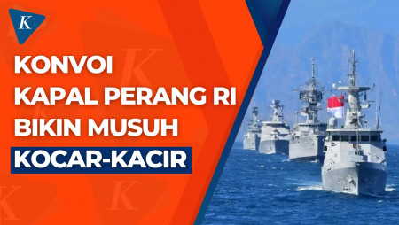 Konvoi Kapal Perang Saat Latihan Gabungan TNI, Bikin Pasukan Musuh Kocar-kacir...