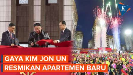 Kim Jong Un Resmikan Apartemen Baru, Diiringi Kembang Api Besar