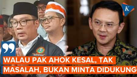 Ingin Sowan ke Ahok, RK: Walau Beliau Kesal, Tak Masalah, Bukan Minta Didukung