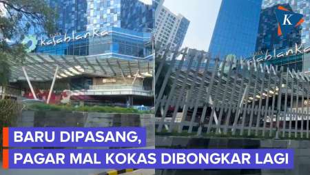 Belum Lama Dipasang, Pagar 2,5 Meter Di Mal Kota Kasablanka Jaksel Dibongkar Lagi